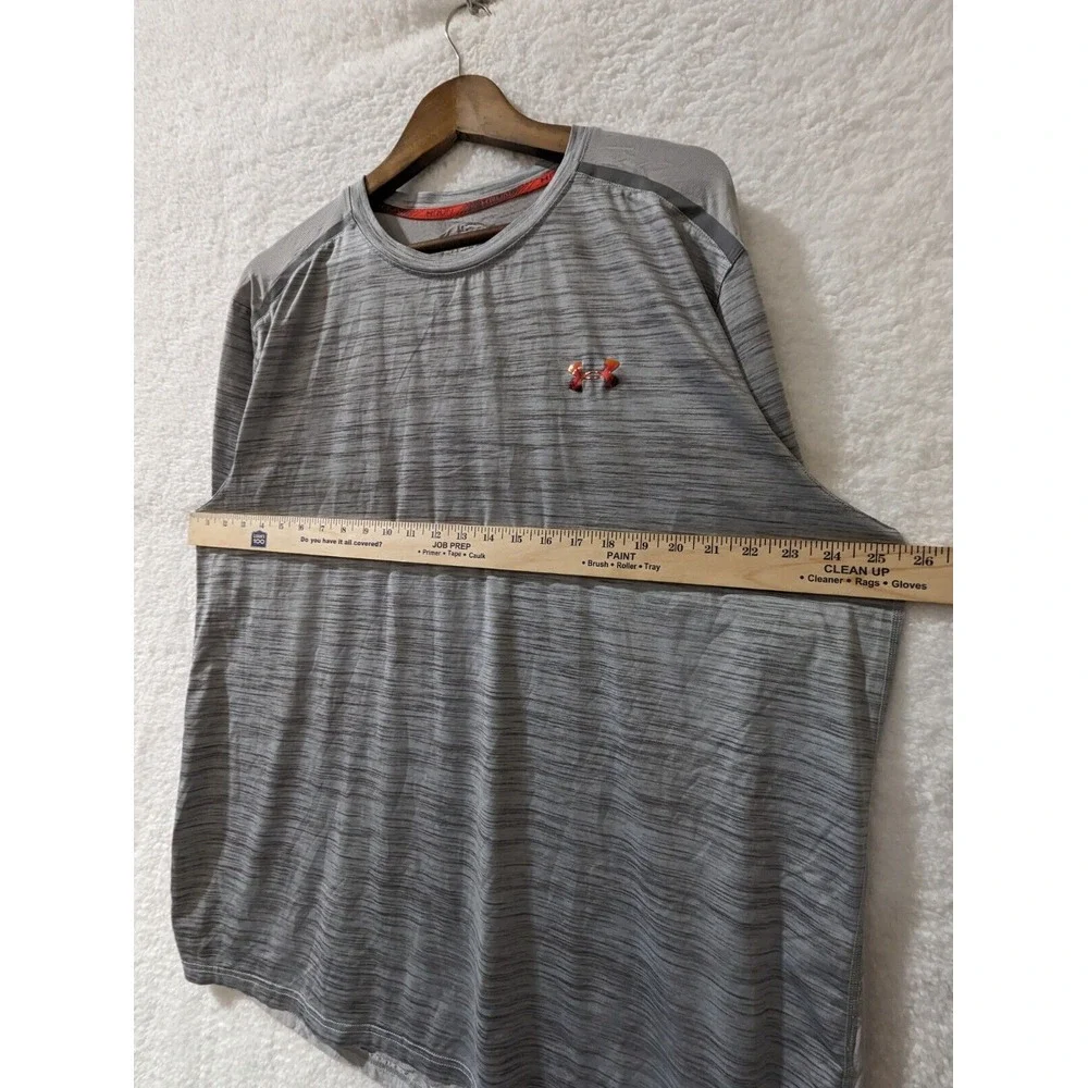 Under Armour Coolswitch Run Podium‎ T-Shirt Grey HeatGear 2XL